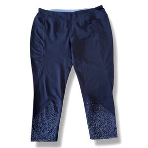 Tangerine Size XL Leggings Yoga Athletic Capri Pants Dark Gray Blue